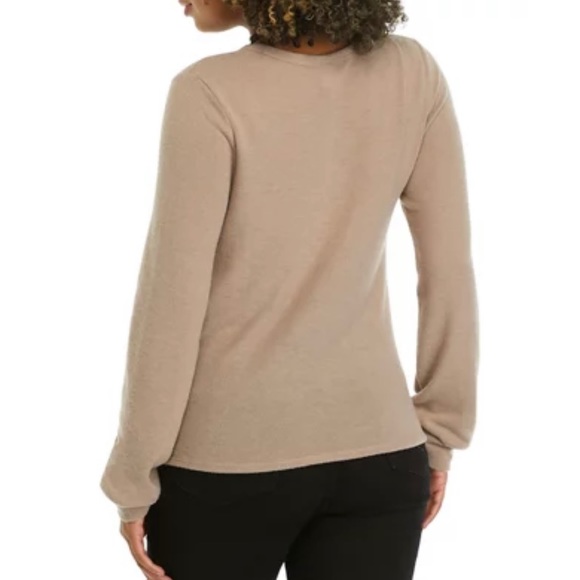 Belle Du Jour Junior’s Twist Front Long Sleeve Sweater - Picture 3 of 11